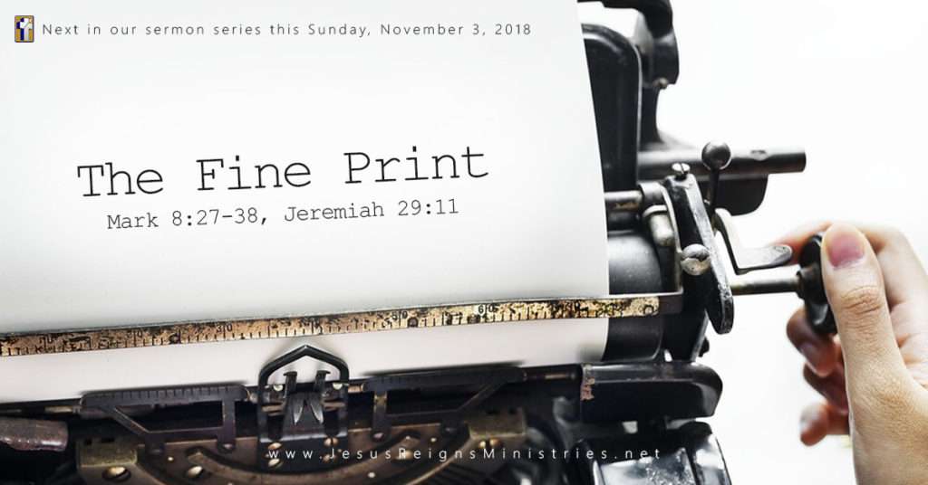 Sermon: The Fine Print