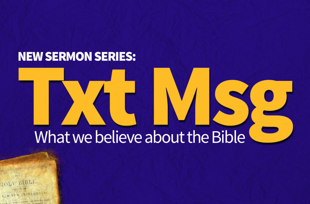 Txt Msg: New Sermon Series